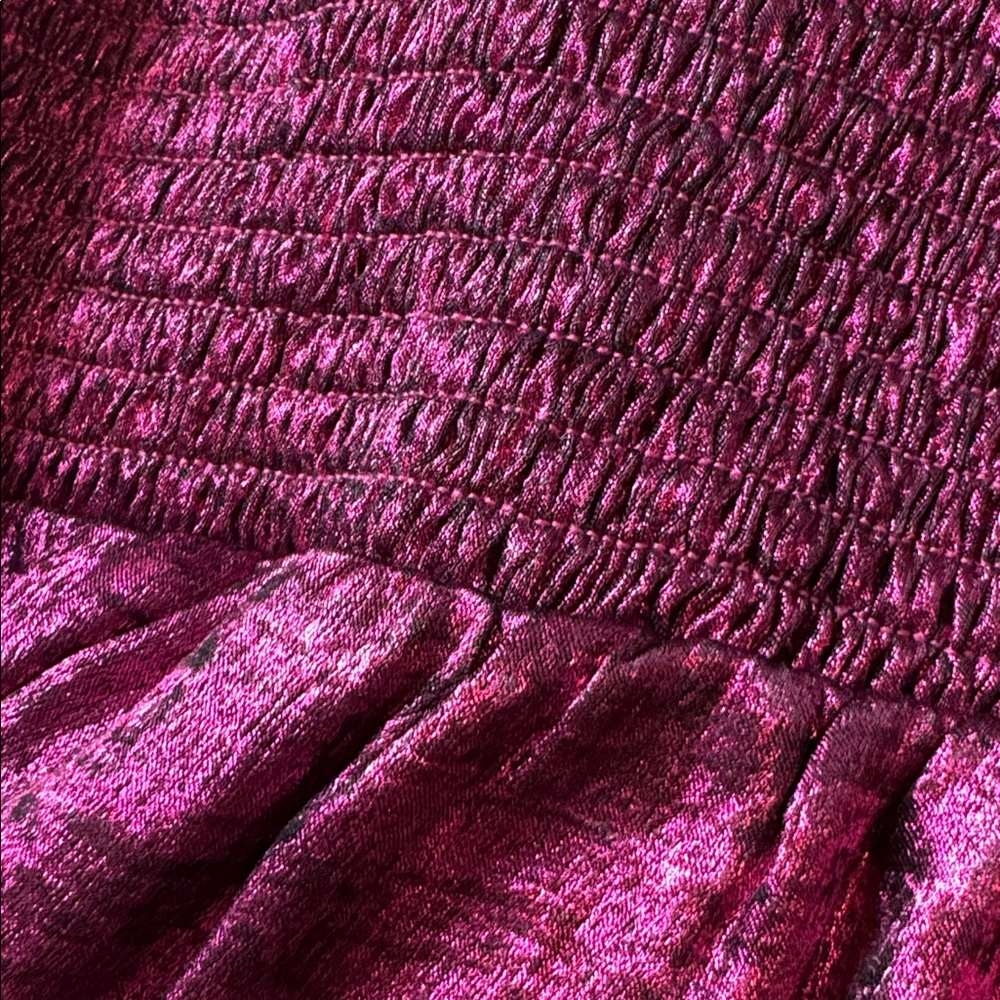 Elegant Deep Purple Fuchsia Pink Metallic Women's Jogger Pants - Picture 7 of 7